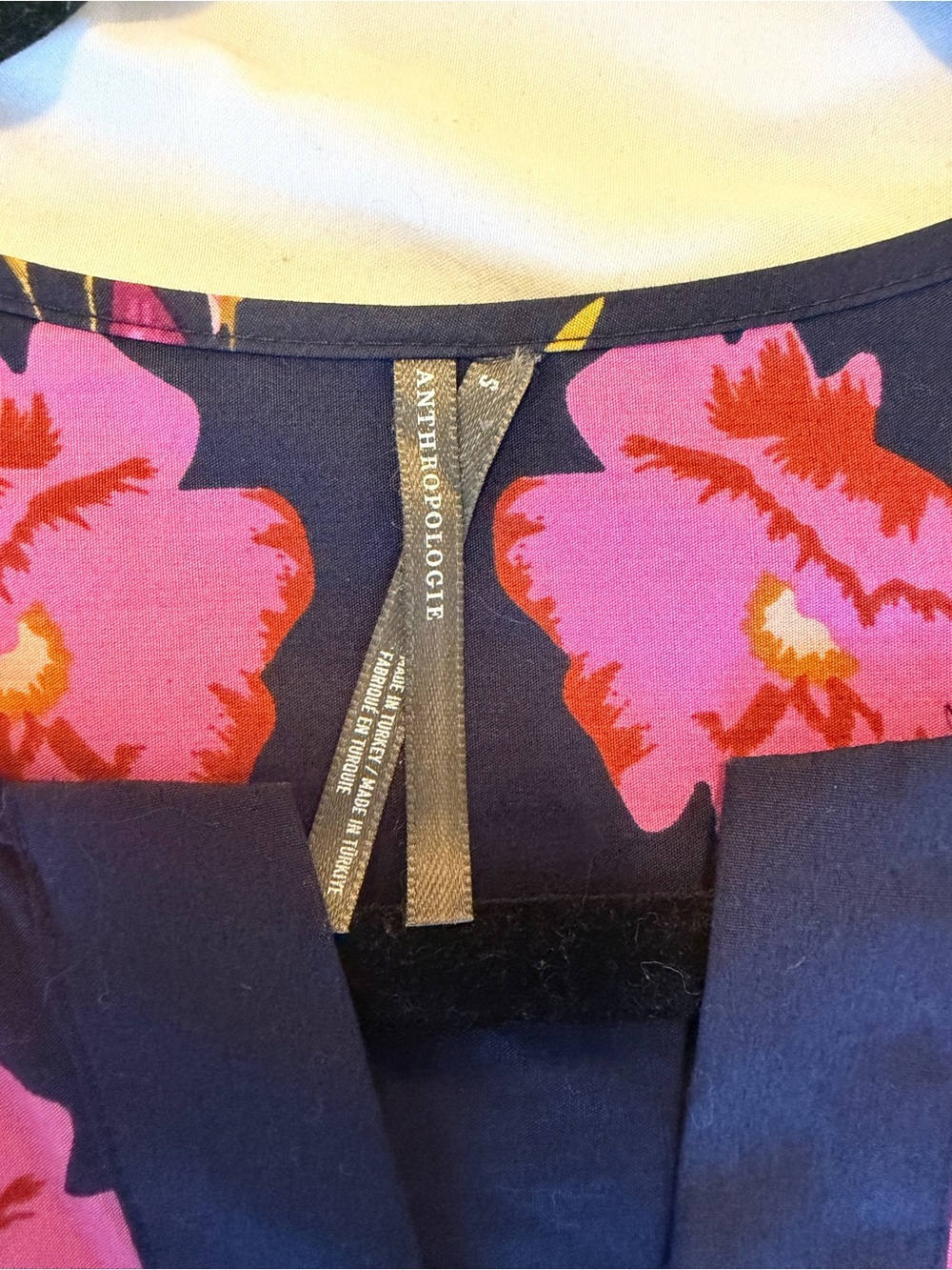 Anthropologie Somerset Maxi Dress Navy with Pink & Orange Floral - Picture 5 of 6